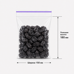 Пакет струна с замком Zip-lock 150*180мм / 40мкм