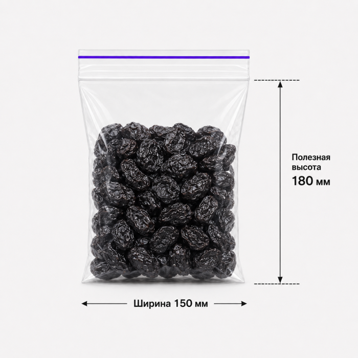 Пакет струна с замком Zip-lock 150*180мм / 40мкм