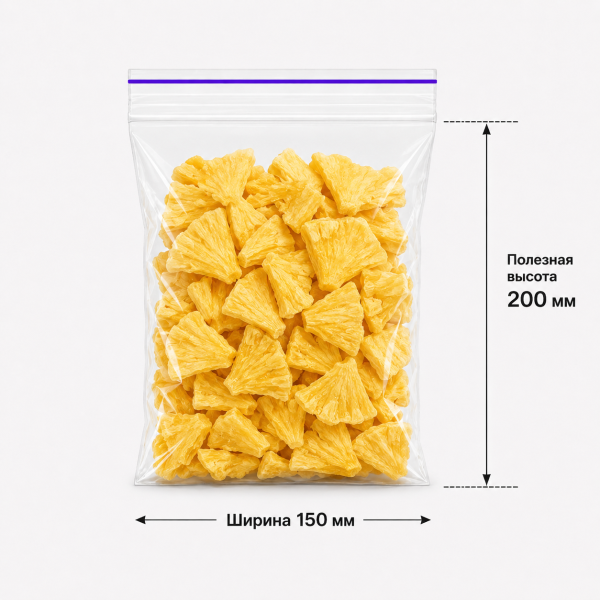 Пакет струна с замком Zip-lock 150*200мм / 40мкм